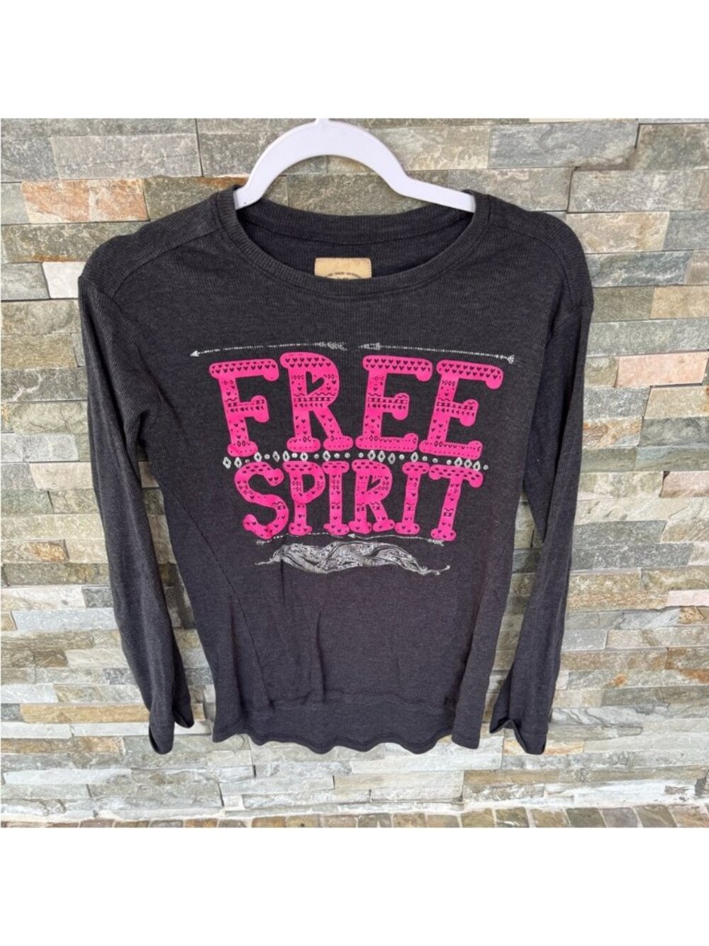 🌼$5Roebuck & co. Gray 'Free Spirit' Long Sleeve Shirt